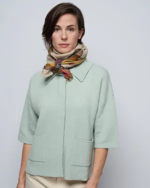 3/4 sleeve jacket - light grey green