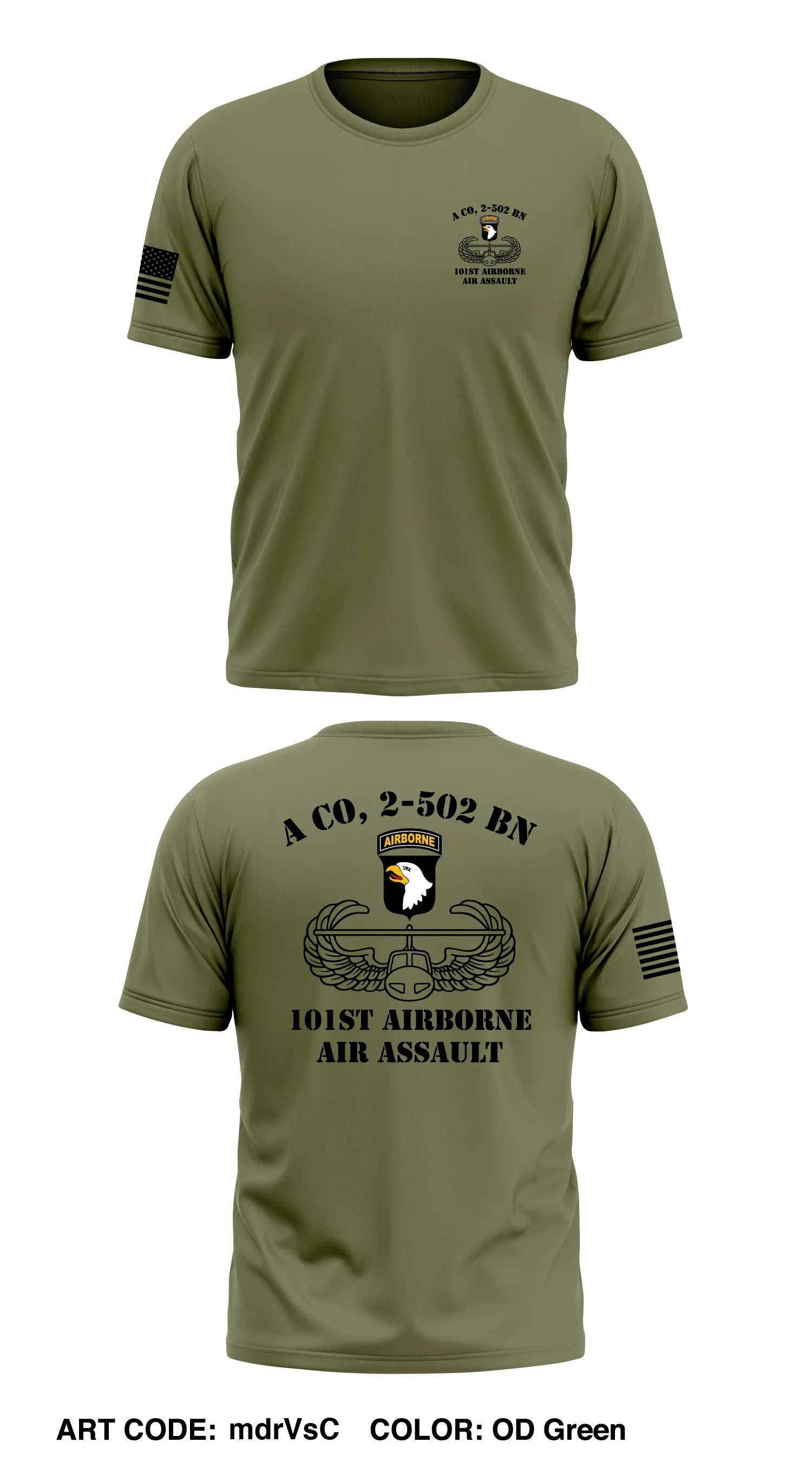 A Co, 2-502 BN, 101st airborne (air assault) Store 1 Core Men's SS Performance Tee - mdrVsC
