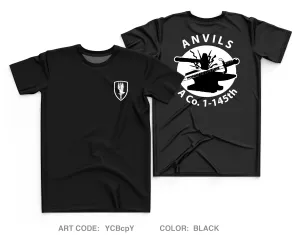 A CO. "Anvils", 1-145th Core Men's SS Performance Tee - YCBcpY
