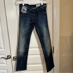 A21- DIESEL Livy Biker Jeans Size 24W x 30L. H2H 35