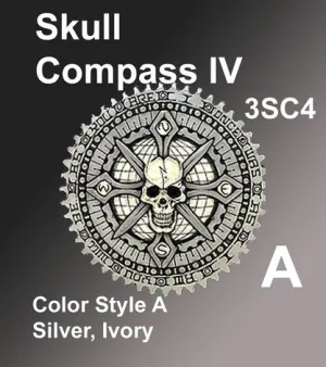 Air Filter Cover Motorcycle Emblems - Skull Compass IV