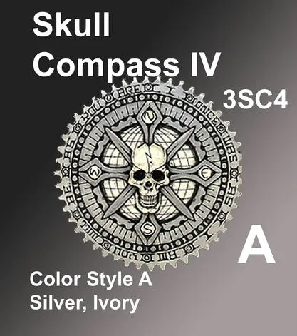 Air Filter Cover Motorcycle Emblems - Skull Compass IV
