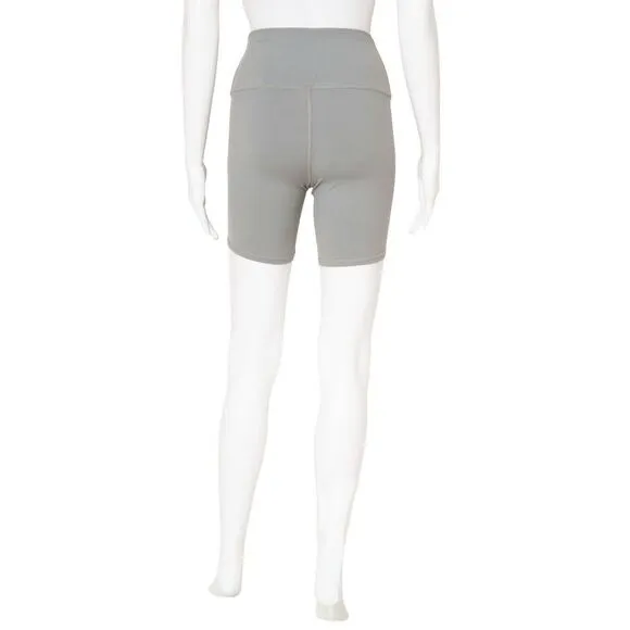 ALO YOGA Grey High Waisted Biker Shorts