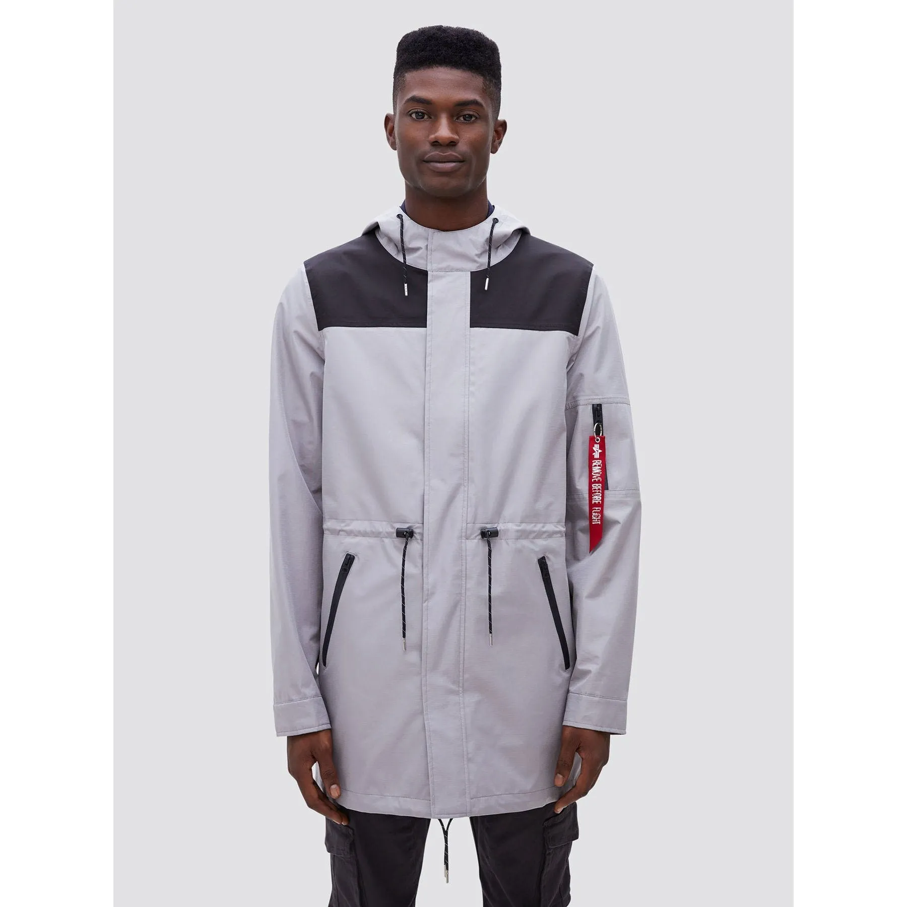 Alpha Industries Deluge Ripstop Fishtail Field Coat New Silver Men MJD49000C1-041