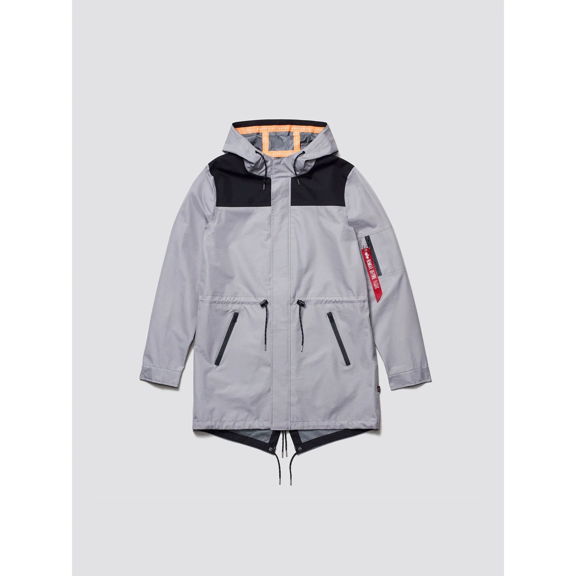 Alpha Industries Deluge Ripstop Fishtail Field Coat New Silver Men MJD49000C1-041