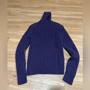 Ann Taylor Knit Purple Turtle Neck Cotton Sweater Size Small