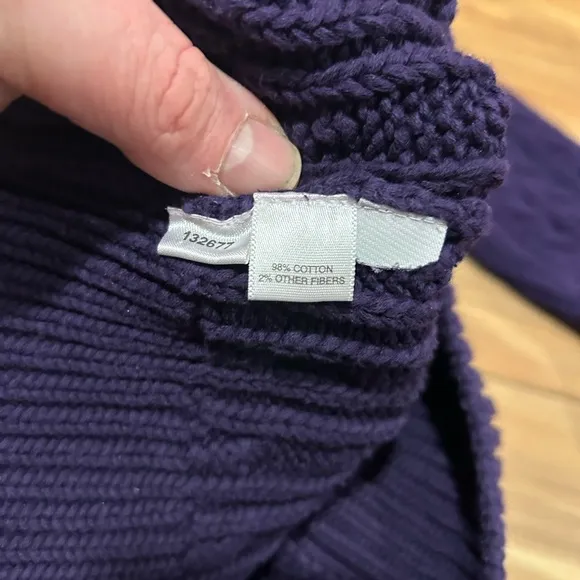 Ann Taylor Knit Purple Turtle Neck Cotton Sweater Size Small