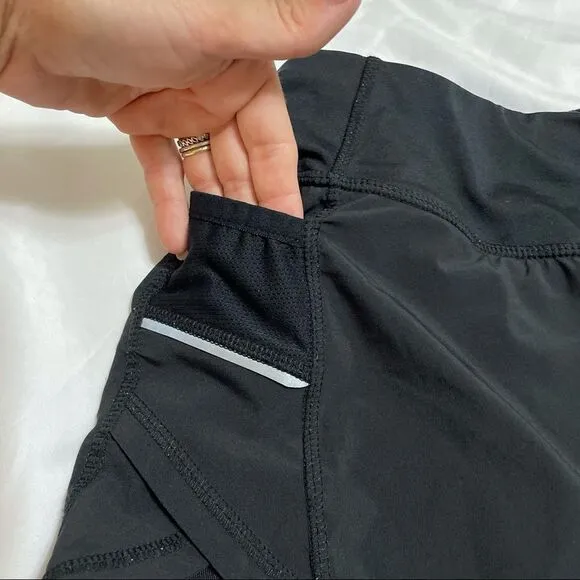 Athleta Ready Set Short 2 in 1 Black Running Athletic Shorts Size XXS