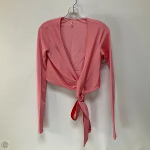 Athletic Top Long Sleeve Crewneck By Free People In Pink, Size: S