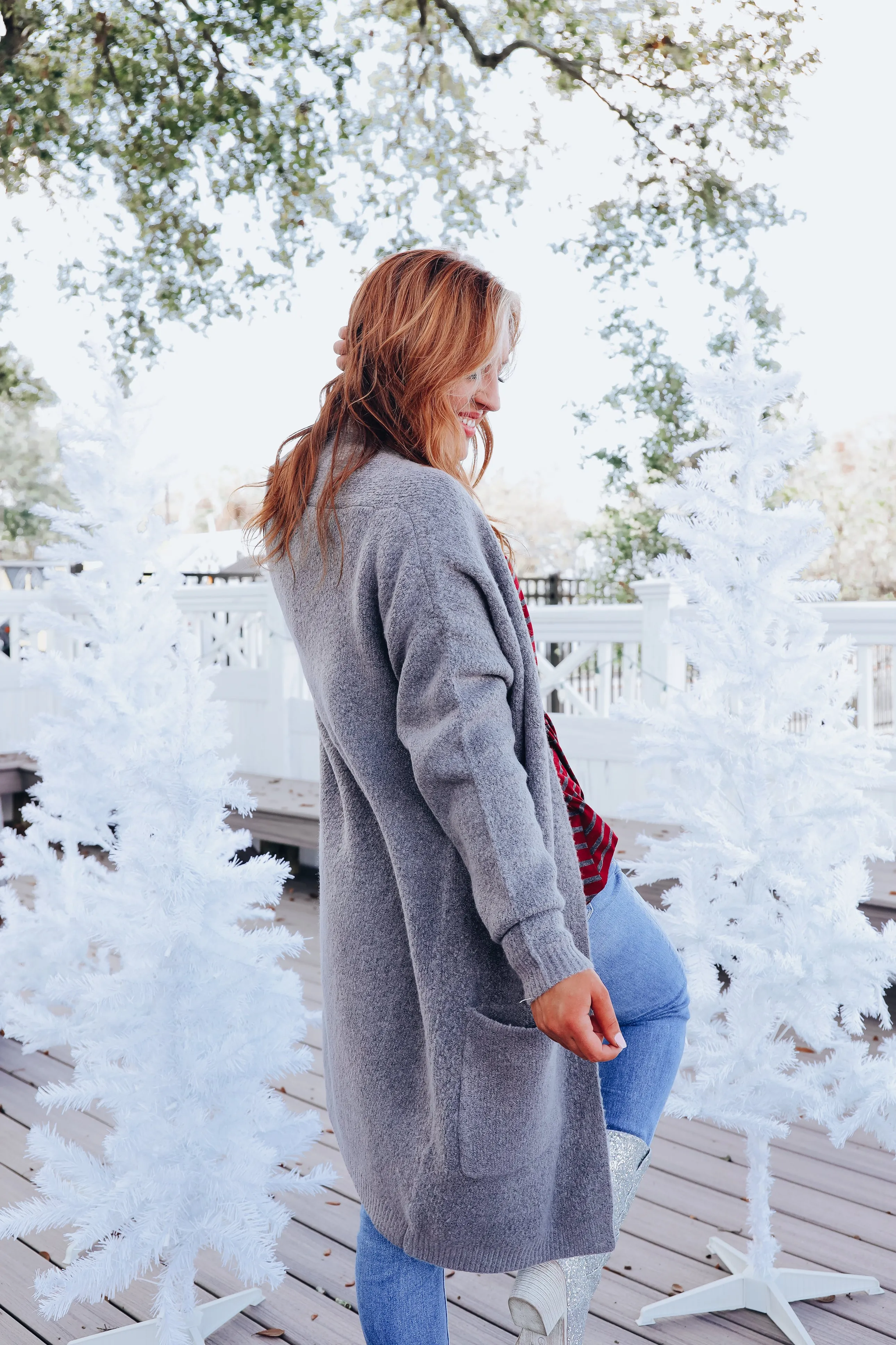 Autumn's Favorite Longline Cardigan - Grey