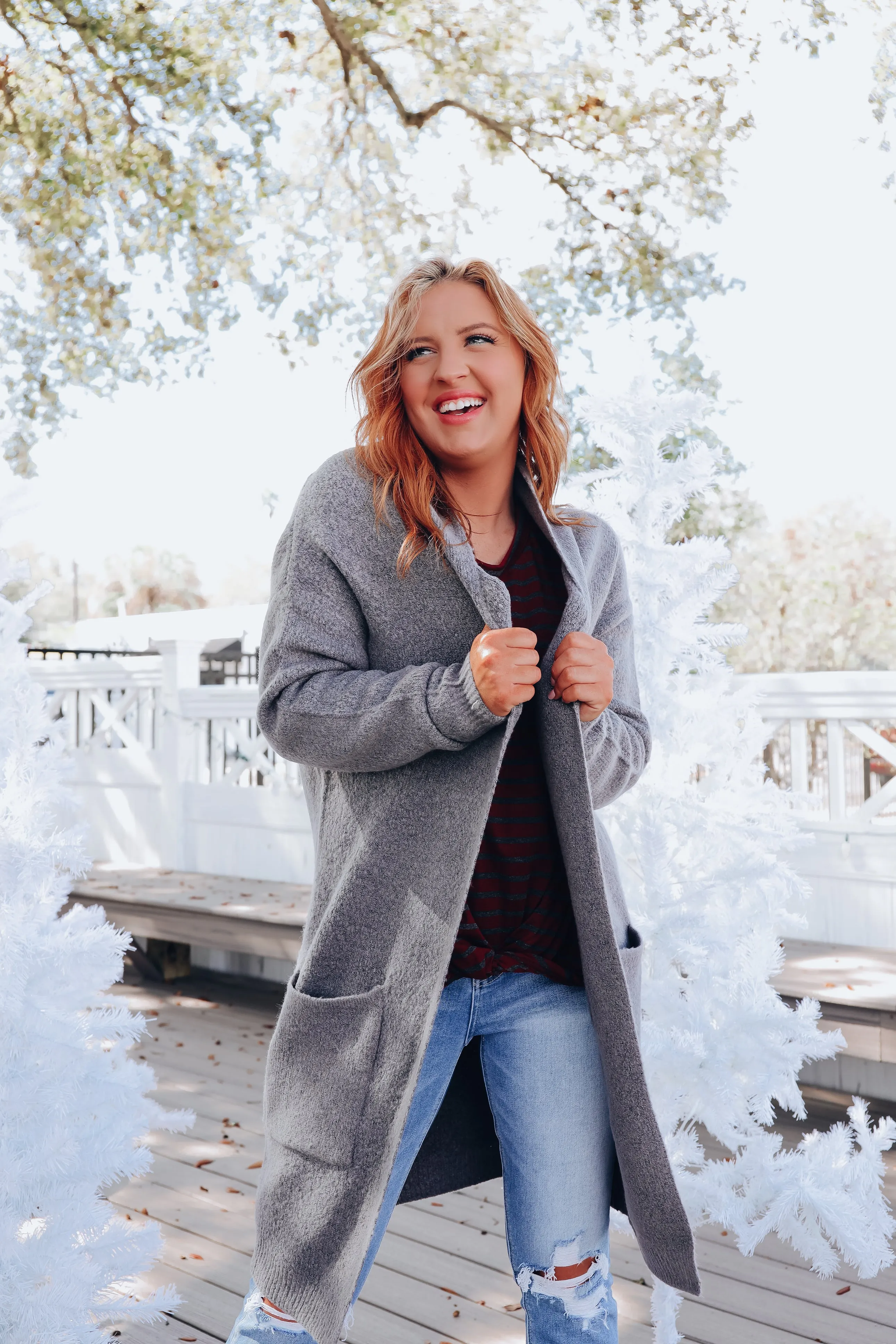 Autumn's Favorite Longline Cardigan - Grey
