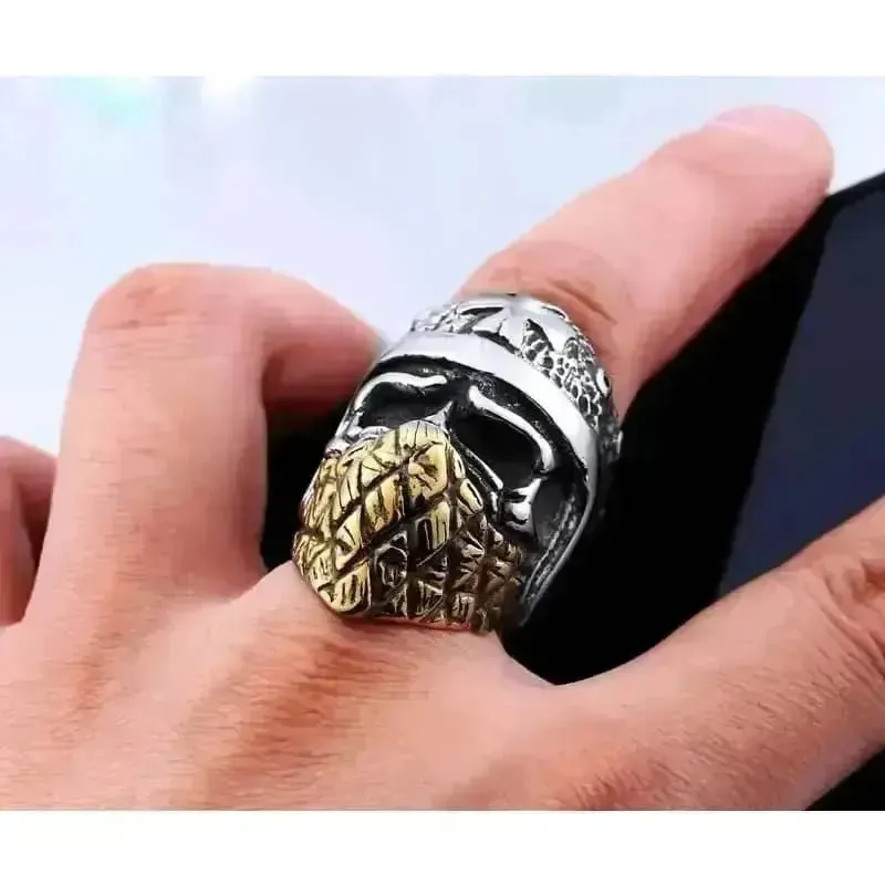 Bague en acier - Motard casqué