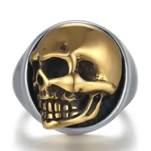 Bague motard en acier - Sombre capitaine