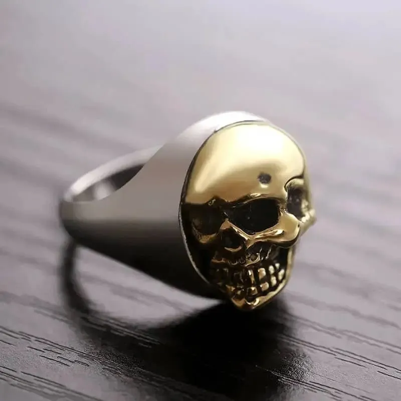 Bague motard en acier - Sombre capitaine