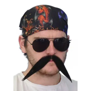 Biker Moustache - Black