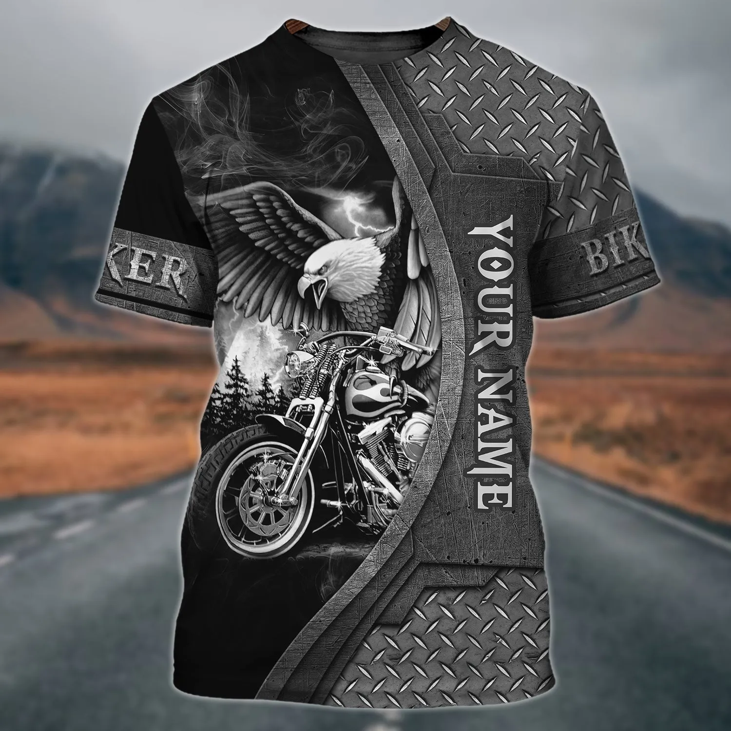 BIKER2 - Personalized Name 3D Tshirt - BY97