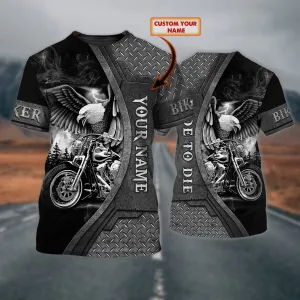 BIKER2 - Personalized Name 3D Tshirt - BY97