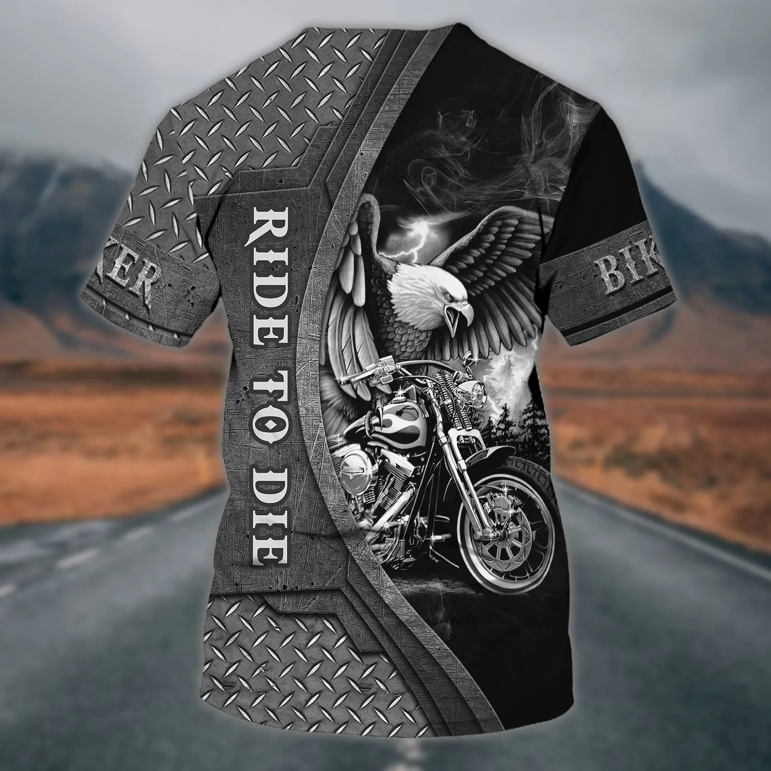 BIKER2 - Personalized Name 3D Tshirt - BY97