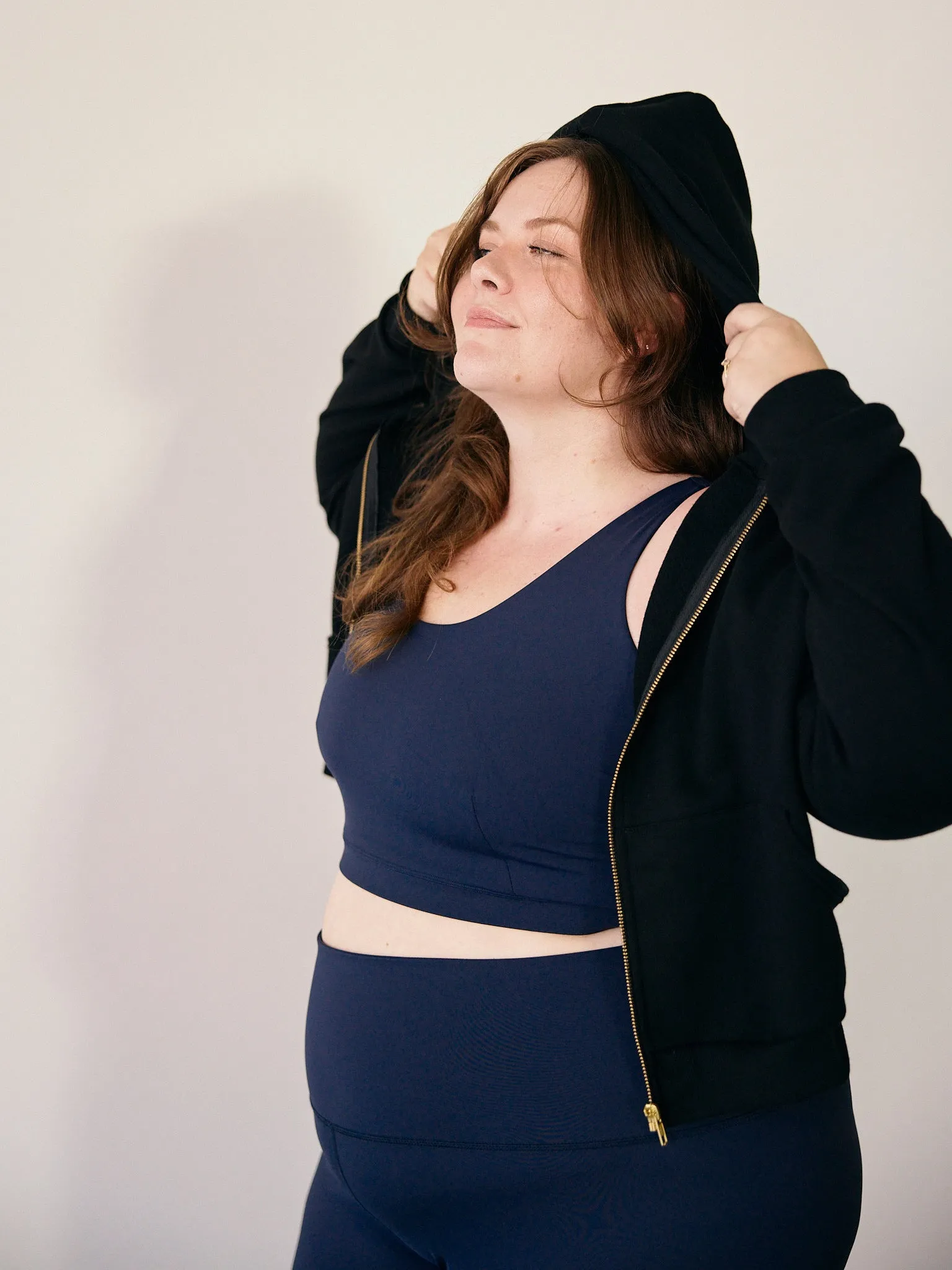BLACK AUBREY ZIP HOODIE