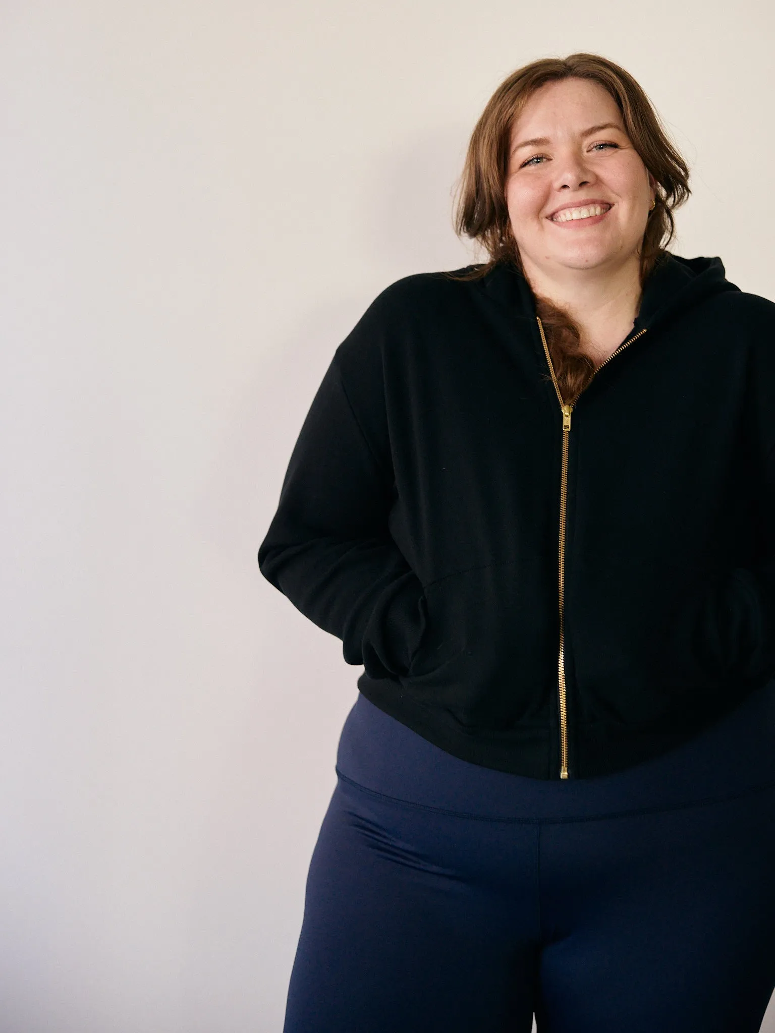 BLACK AUBREY ZIP HOODIE