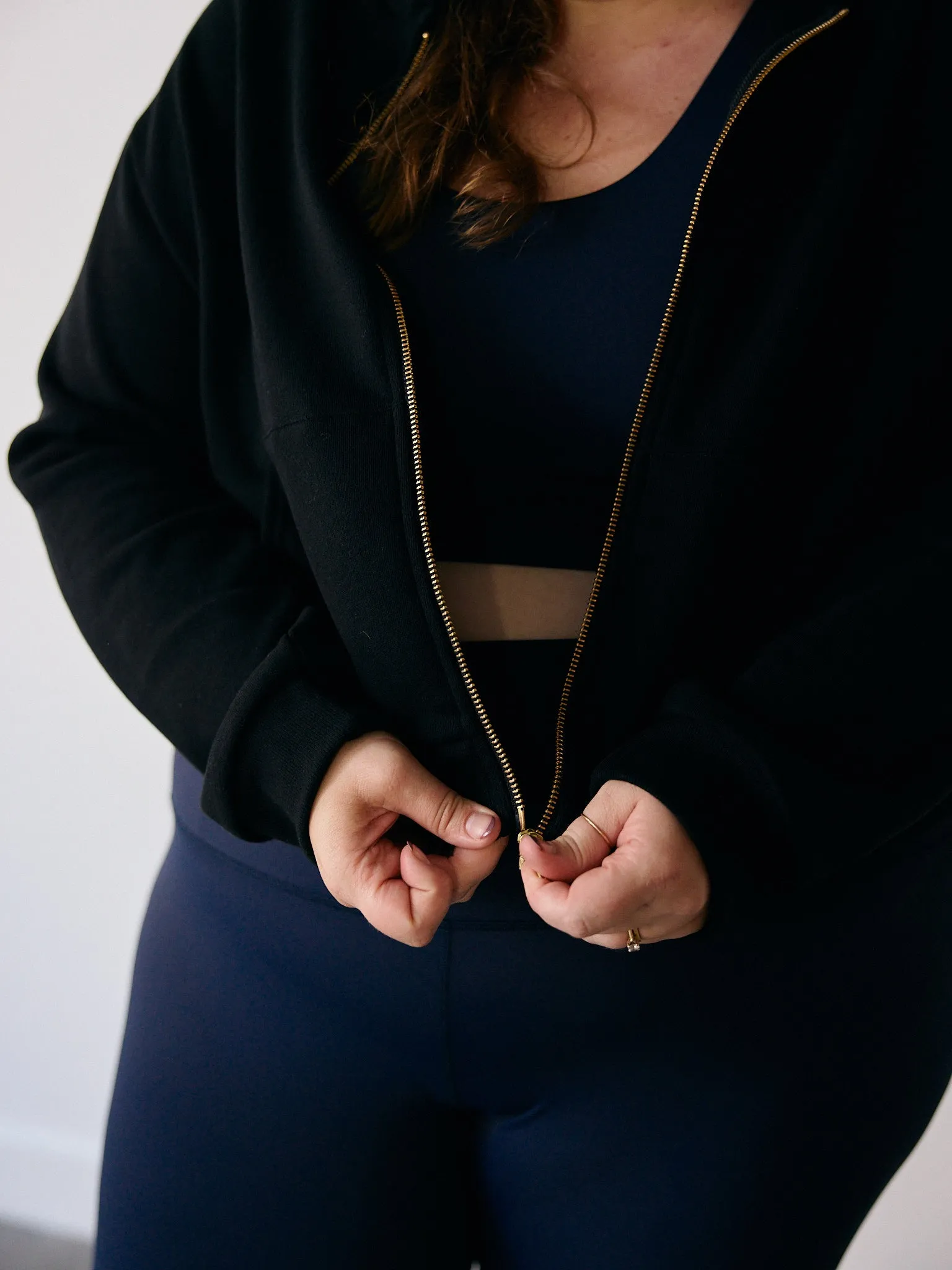 BLACK AUBREY ZIP HOODIE
