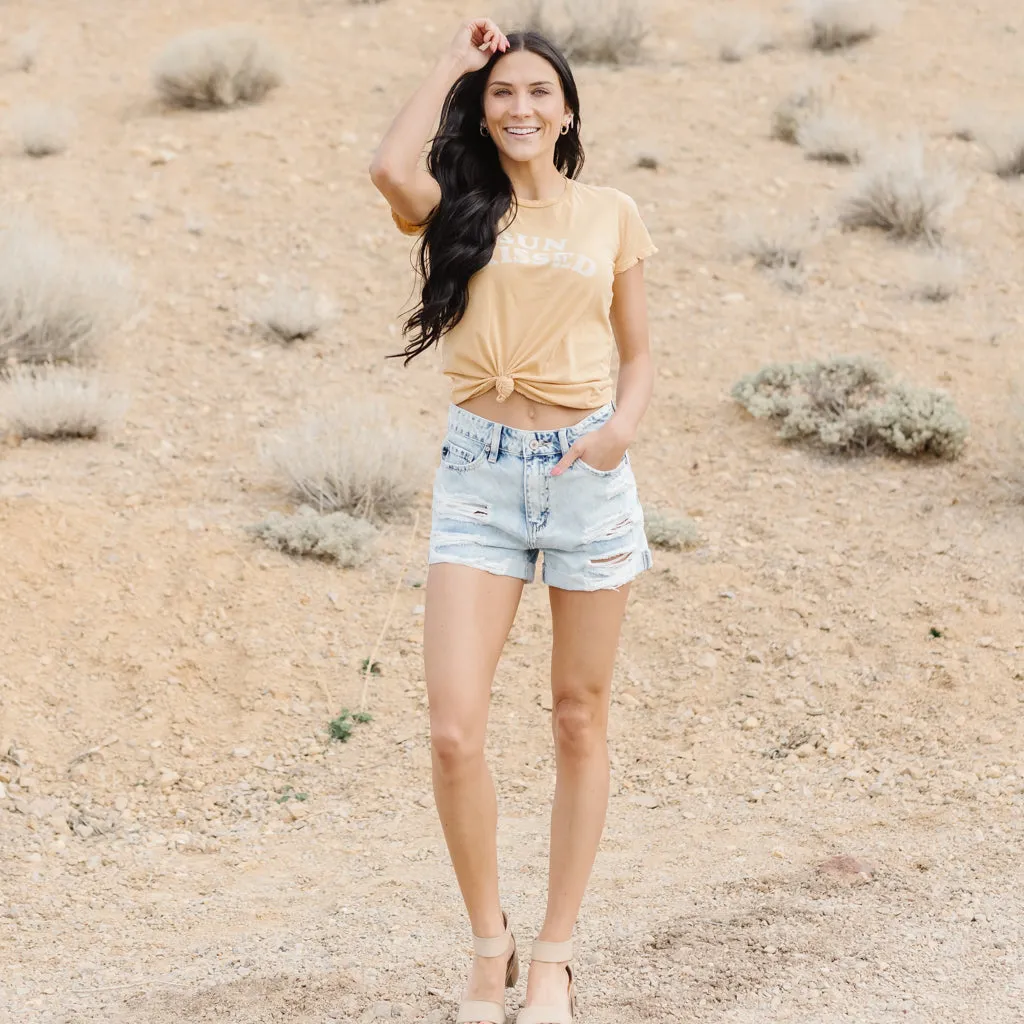 Blank Space KanCan Distressed Whitewash Shorts