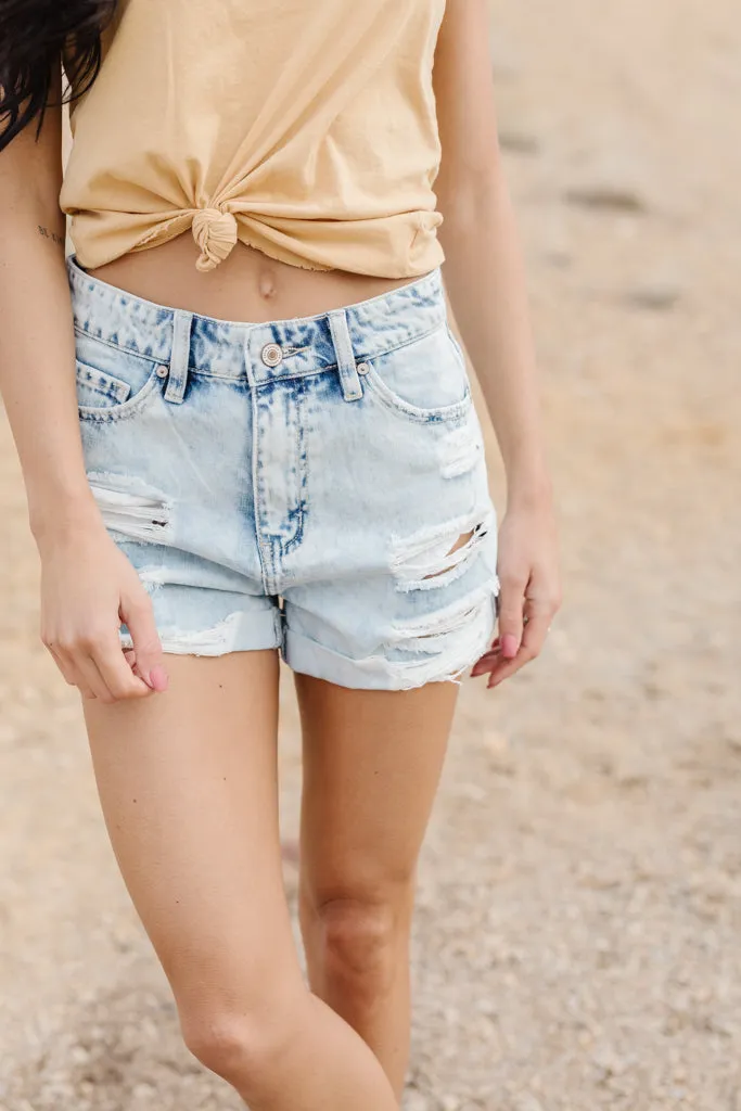 Blank Space KanCan Distressed Whitewash Shorts