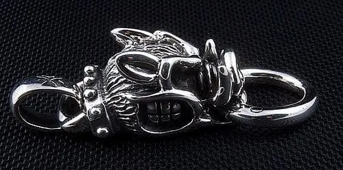 Boar Head Sterling Silver Men's Biker Pendant