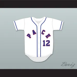 Bobby Cassevah 12 Pace Athletic and Recreation Association White Baseball Jersey 1
