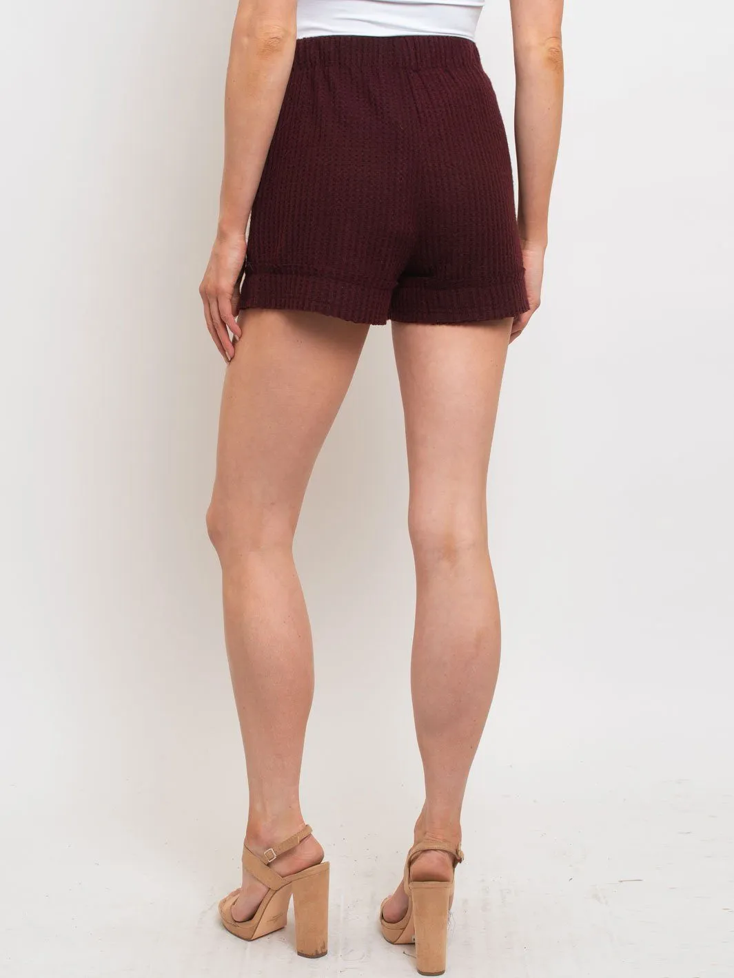 Brushed Waffle Knit Shorts