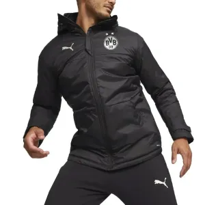 BVB Borussia Dortmund black padded bench jacket 2023/24 - Puma