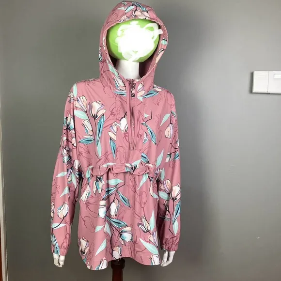 Calia by Carrie Underwood pullover jacket XL hooded. athleisure floral slimming