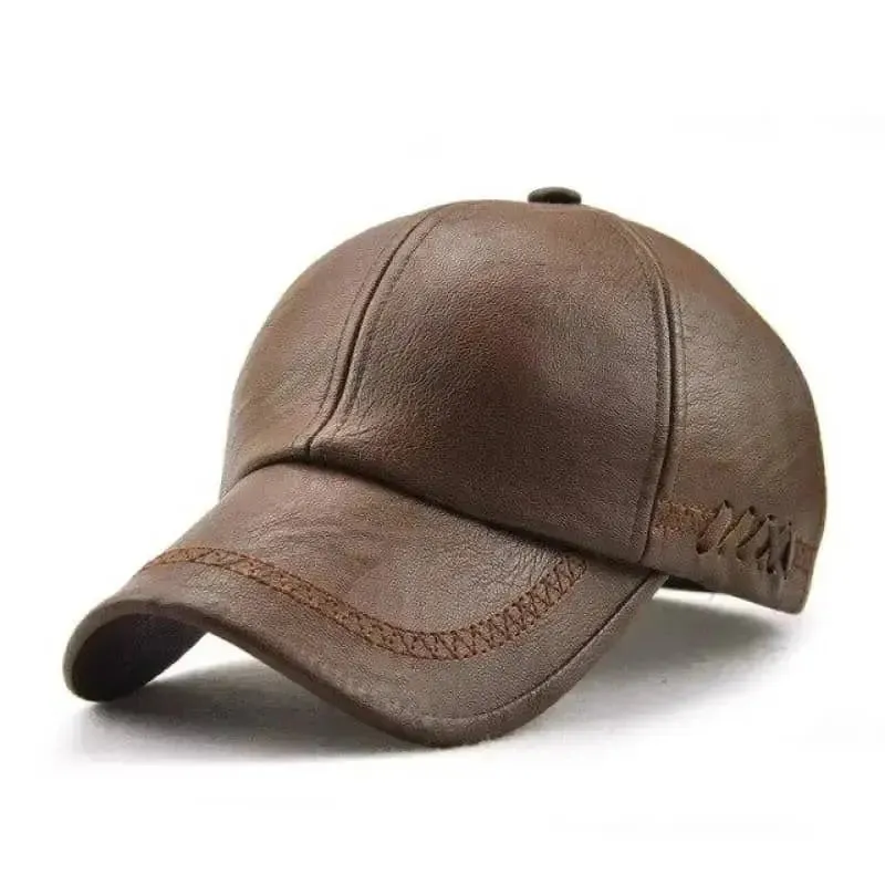 Casquette motard en cuir - Mitcy