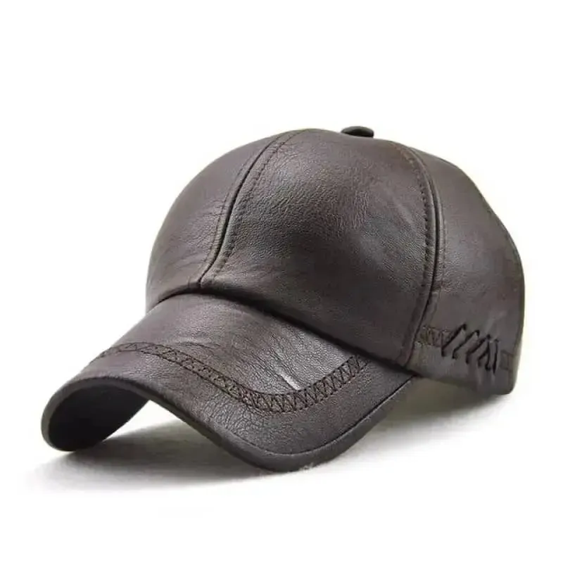 Casquette motard en cuir - Mitcy