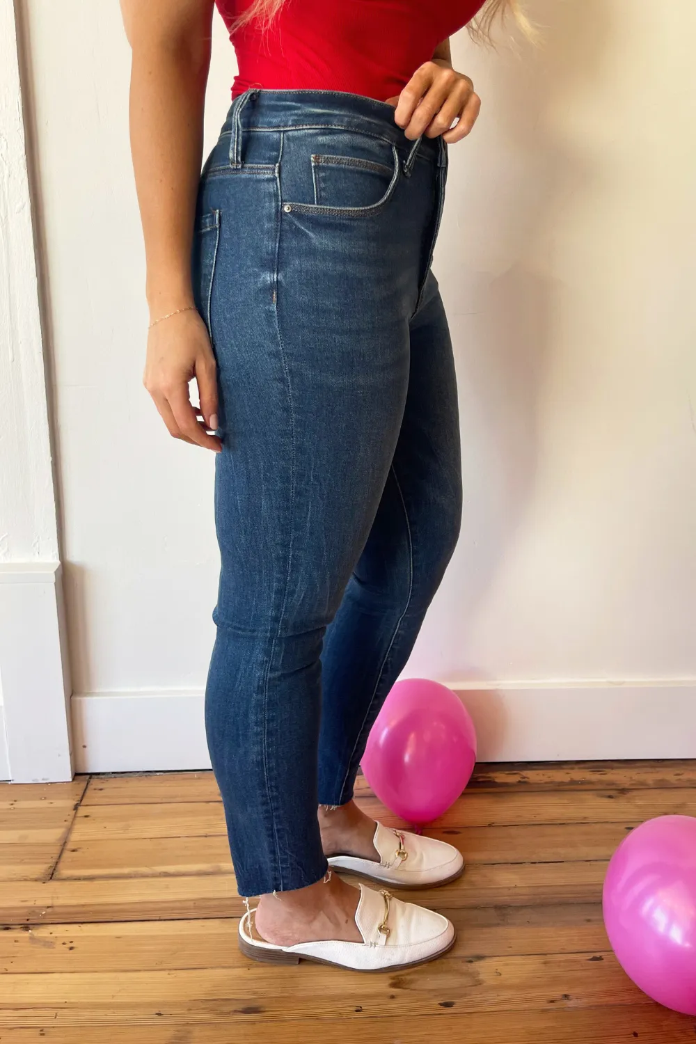 Charlize HR Cigarette Leg Raw Hem