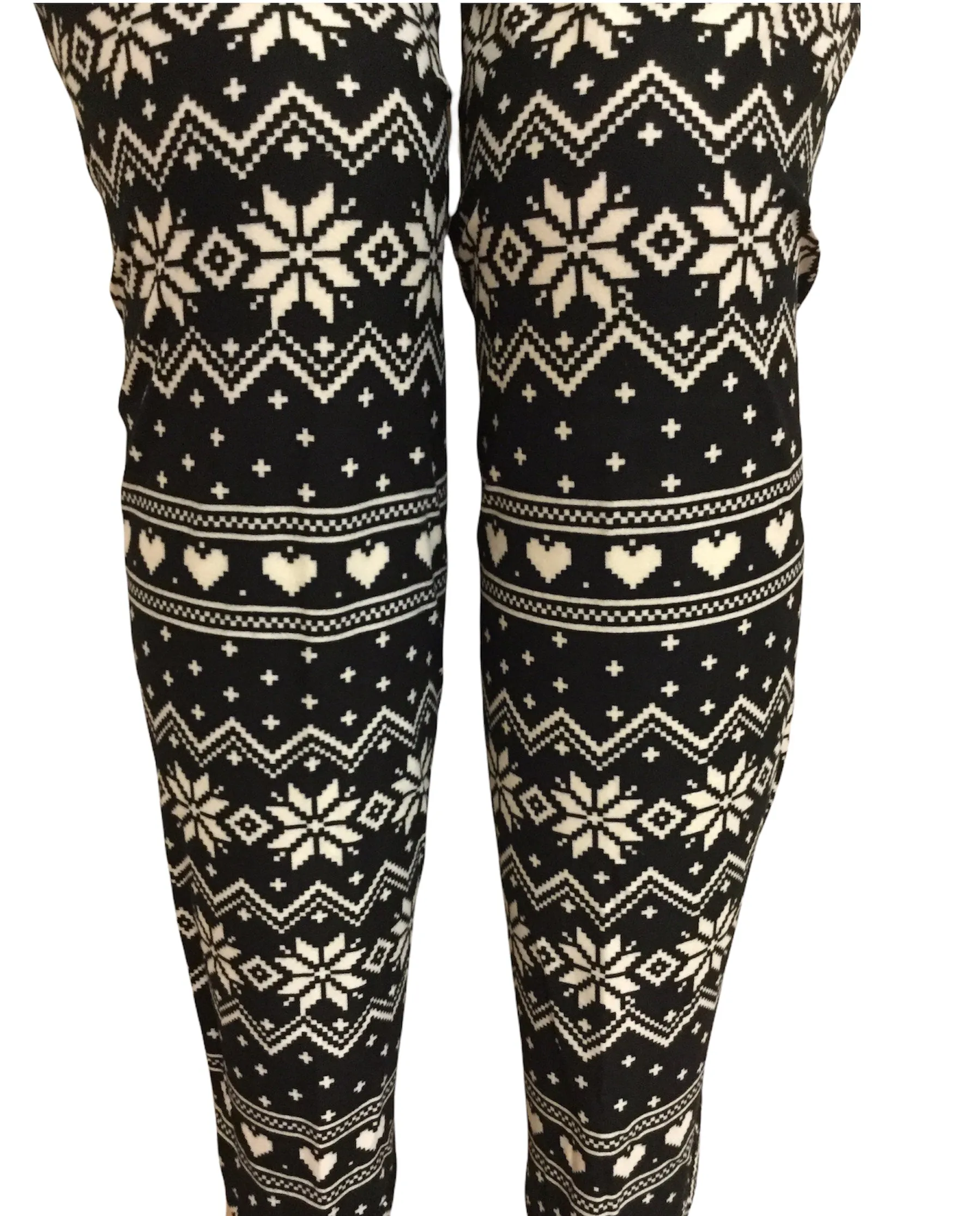 Christmas 1X3X Leggings "Black Snow Flake"