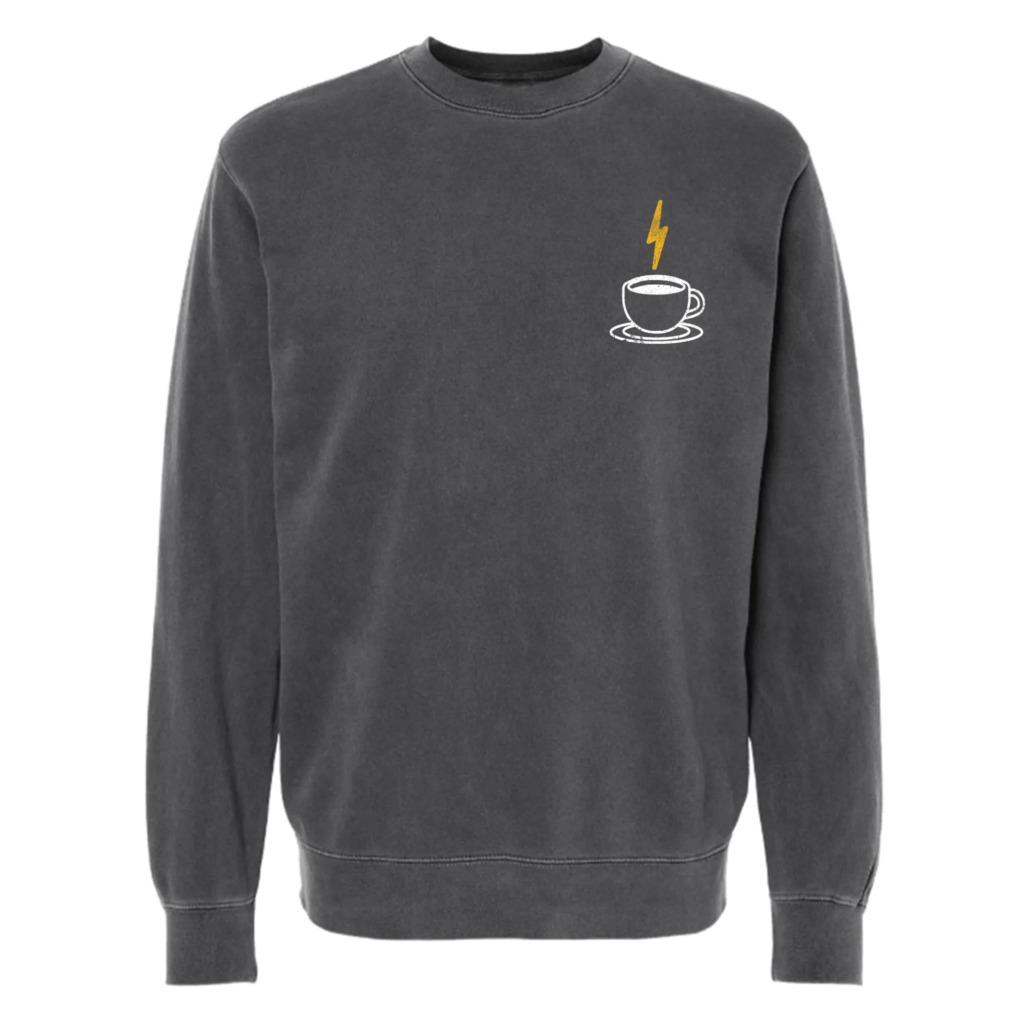 Coffee Bolt - Unisex Crewneck Sweatshirt - Pigment Black
