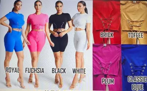 Crop with Biker short set