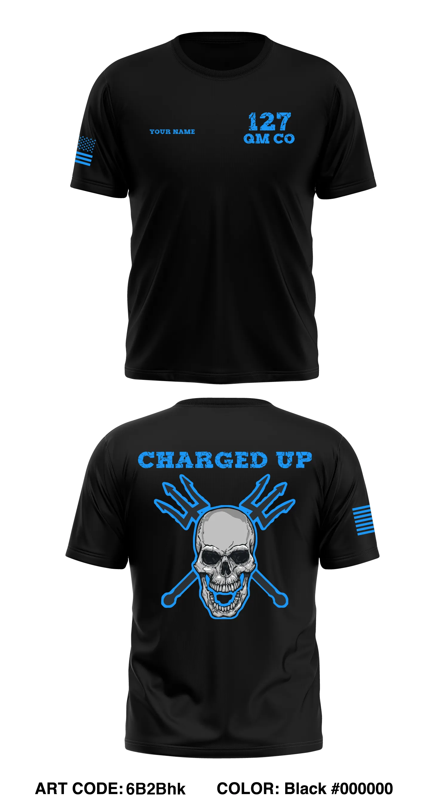 CUSTOM - 127th Quartermaster Company Core Men's SS Performance Tee - 6B2Bhk