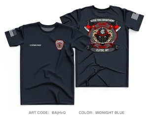 CUSTOM Clyde Fire Department Core Men's SS Performance Tee - BAjHvQ