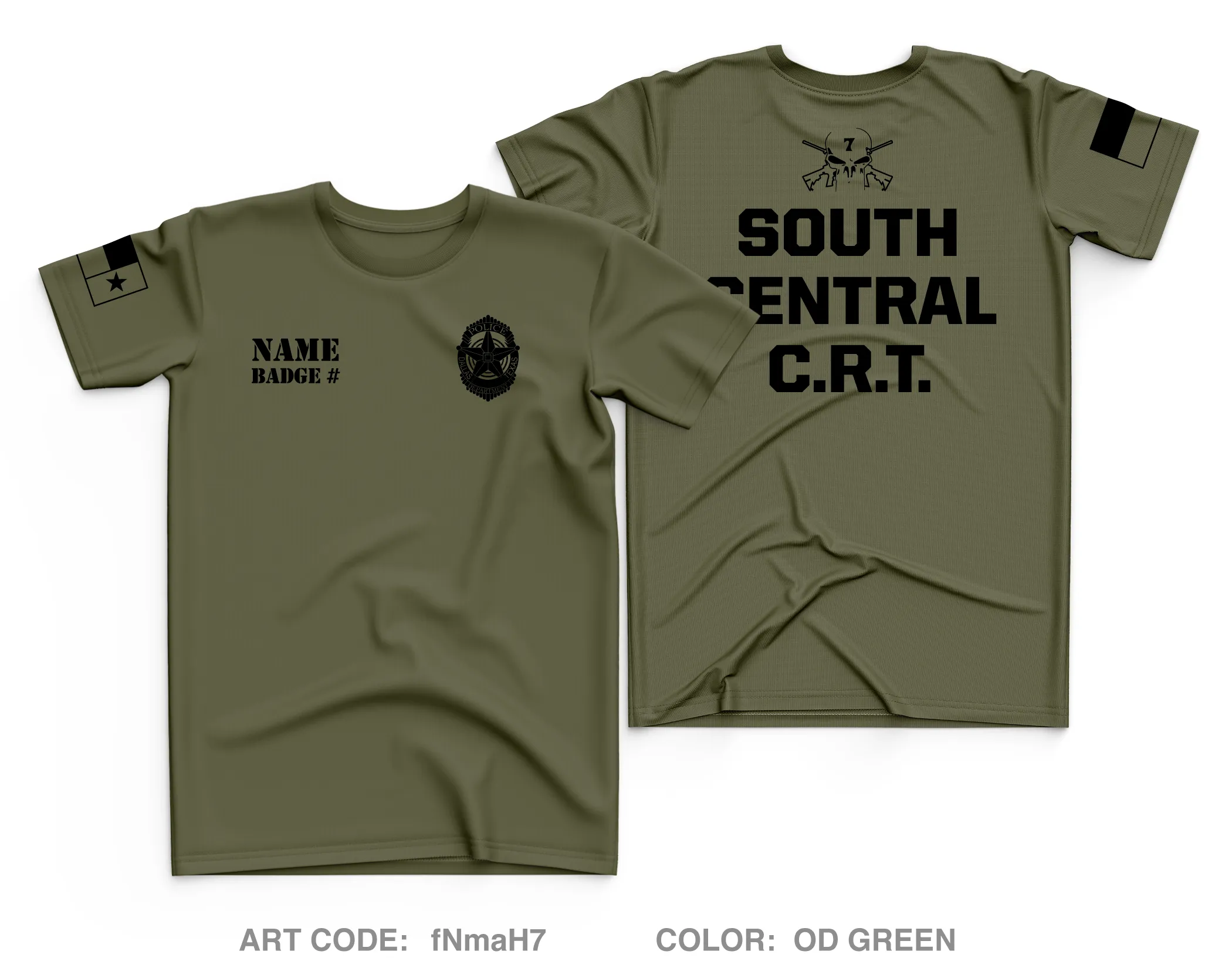 CUSTOM Dallas PD Store 1 Core Men's SS Performance Tee - FNMAH7