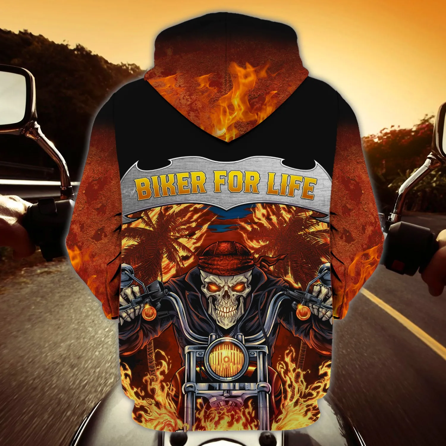Custom Name-Hoodie-Biker for life-HTV