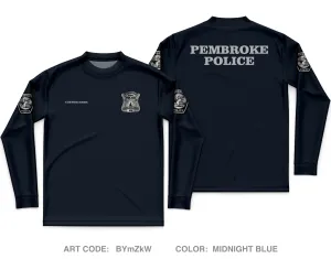 CUSTOM Pembroke Police Department Core Men's LS Performance Tee - BYmZkW