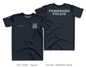 CUSTOM Pembroke Police Department Core Men's SS Performance Tee - YgruqY