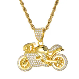 Cycolinks Hip Hop Copper Motorbike Necklace