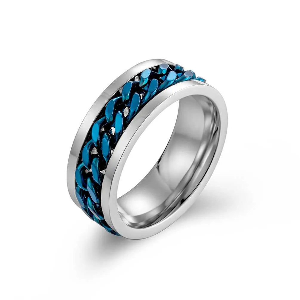 Cycolinks Titanium Steel Chain Spinner Ring