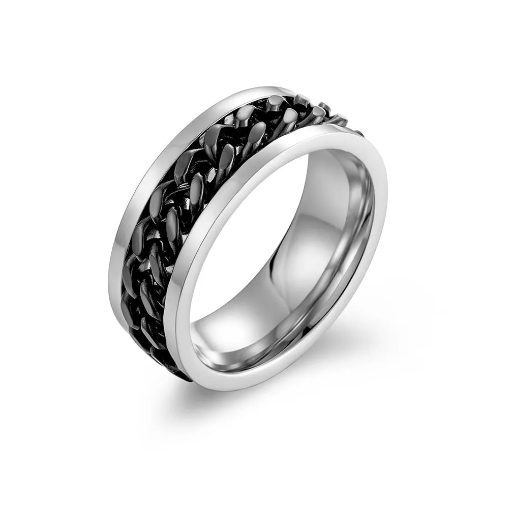Cycolinks Titanium Steel Chain Spinner Ring