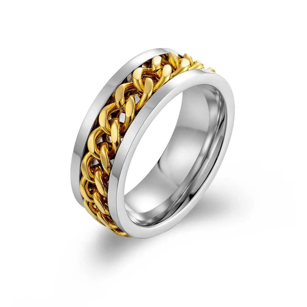 Cycolinks Titanium Steel Chain Spinner Ring