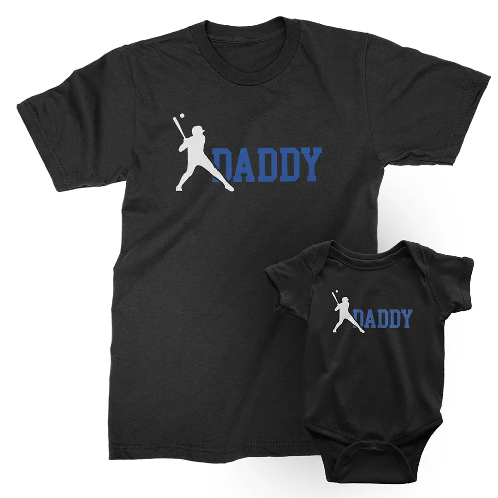 Daddy and Daddy's Team - Baseball Matching T-Shirts