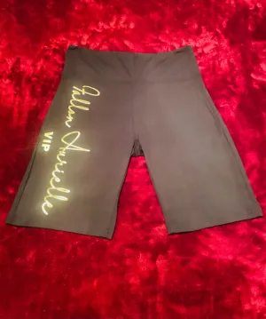 Fallon Aurielle Signature VIP Biker Shorts (Black & Gold)